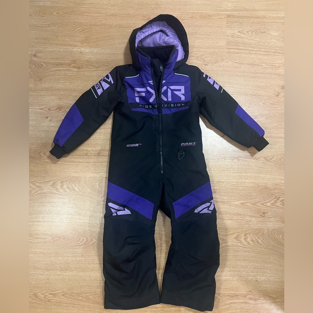 FXR Kids Black and Purple Winter SnowSuit